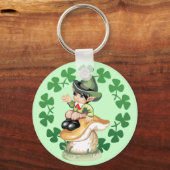Porte-clés Leprechaun sur un champignon (Recto)