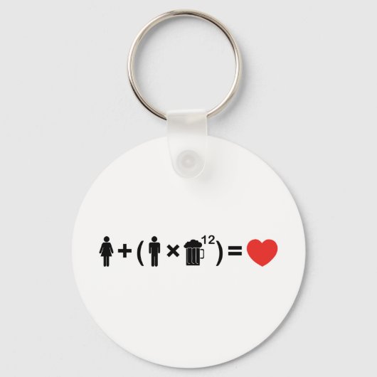 Porte-clés L'équation d'amour pour les hommes (Recto)