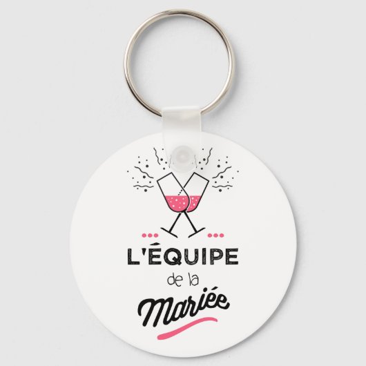 Porte-clés L'Équipe de la mariée (Recto)
