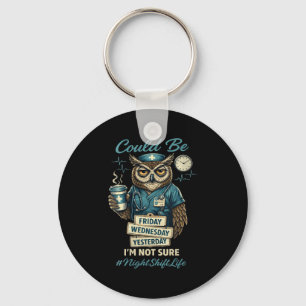 Porte-clés L'équipe de la vie de nuit drôle de chouette de ga