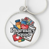 Porte-clés 'L'équipe de pharmacie'. (Devant)