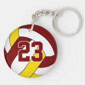 Porte-clés l'équipe d'or de maroon couleurs sur mesure garçon (Dos)