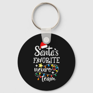 Porte-clés L'équipe neuro préférée du Père Noël Noël Neurolog