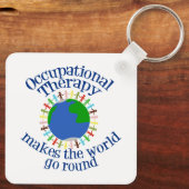 Porte-clés L'ergothérapie fait tourner le monde (Verso)
