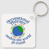 Porte-clés L'ergothérapie fait tourner le monde (Dos)