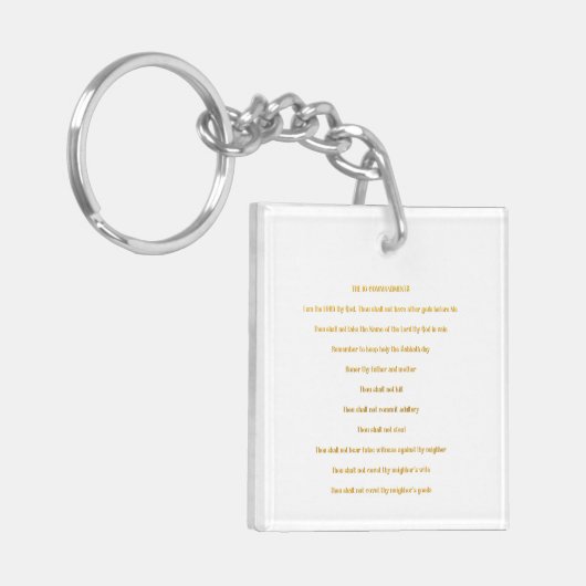 Porte-clés Les 10 commandements (Devant gauche)