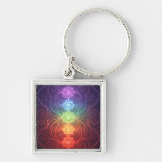 Porte-clés Les 7 Chakras (Devant)