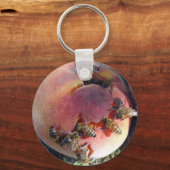 Porte-clés Les abeilles sur une plage (Recto)