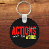 Porte-clés Les actions parlent plus fort (Recto)
