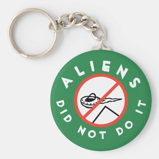 Porte-clés Les Aliens Funny De Dark Green Ne L'Ont Pas Fait (Devant)