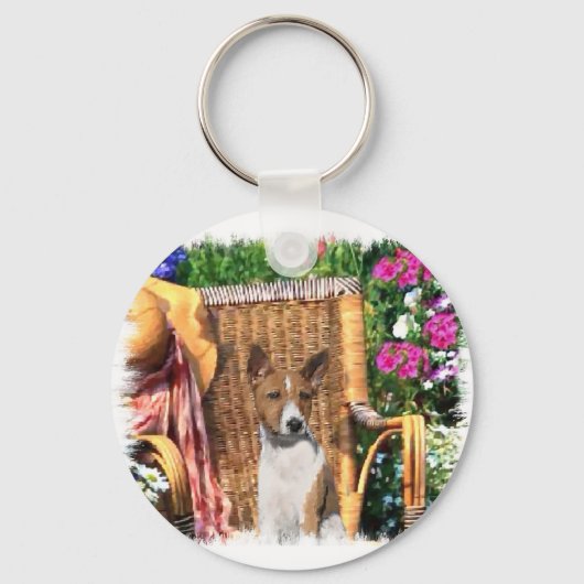 Porte-clés Les amateurs de Basenji cadeaux d'art (Recto)