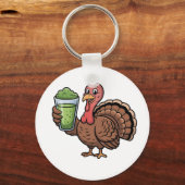 Porte-clés Les amateurs de matcha dinde de Thanksgiving (Recto)
