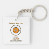 Porte-clés Les amis et le thé - une combinaison sucrée - le s (Dos)
