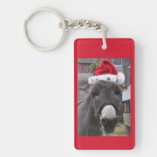 Porte-clés "Les ânes font de superbes Santas !"