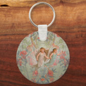 Porte-clés Les anges dans le jardin (Recto)