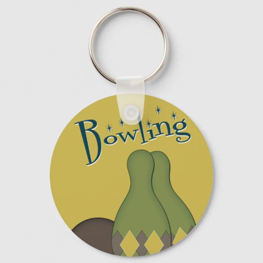 Porte-clés les années 50 Retro Bowling (Recto)