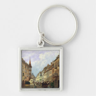 Porte-clés Les arcades, rue grande, Colmar, 1876