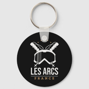 Porte-clés Les Arcs France Station de ski Ski Vintage Snowboa