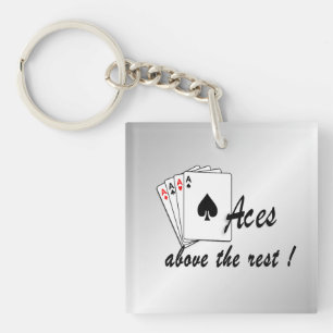 Porte-clés Les As au-dessus du reste de l'argent
