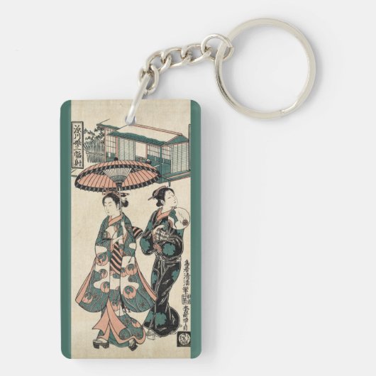 Porte-clés Les beautés de Fukagawa.Triptyque (Dos)