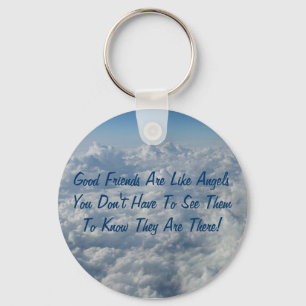 Porte-clés Les bons amis sont comme des anges
