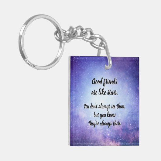 Porte-clés Les bons amis sont comme des étoiles (Devant gauche)