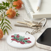 Porte-clés Les bourgeons des pivoines. Aquarelle. Composition (Devant Droit)