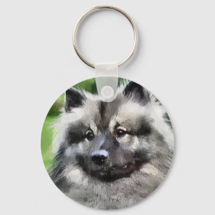 Porte-clés Les cadeaux d'art Keeshond