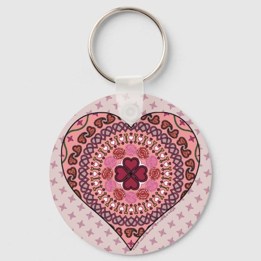 Porte-clés Les calques de la clé du coeur (Recto)