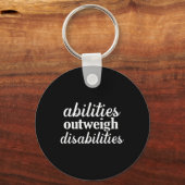 Porte-clés les capacités l'emportent sur les handicaps L'éduc (Verso)