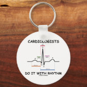 Porte-clés Les Cardiologues Le Font Avec Rythme (ECG/EKG) (Recto)