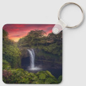 Porte-clés Les cascades | Rainbow Falls, Hilo, Hawaii (Dos)