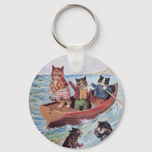 Porte-clés Les chats de natation de Louis Wain (Recto)