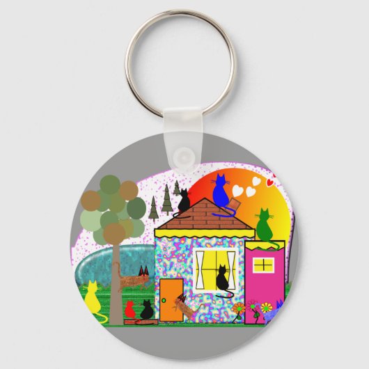 Porte-clés Les Chats S'Emparent De La Maison (Recto)