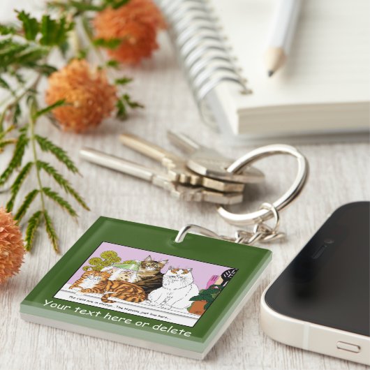 Porte-clés Les chats sont en charge (Devant Droit)