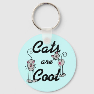 Porte-clés Les chats sont les T-shirts et les cadeaux frais