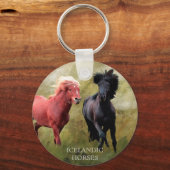 Porte-clés Les chevaux islandais (Recto)