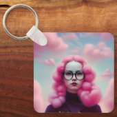 Porte-clés Les cheveux roses (Recto)
