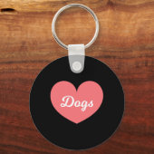 Porte-clés Les Chiens Sont Ce Que J'Aime Beaucoup Plus Que Mo (Recto)