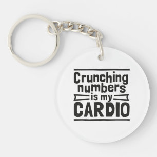 Porte-clés Les Chiffres De Crunching Est Mon Cardio