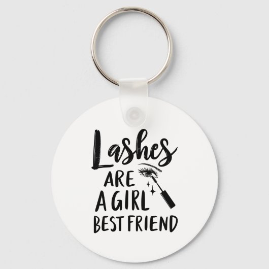 Porte-clés Les cils sont le meilleur ami d'une fille (Recto)