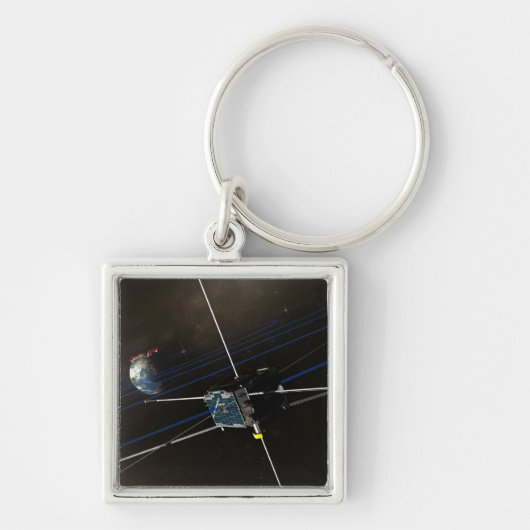 Porte-clés Les cinq engins spatiaux THEMIS en orbite (Devant)