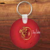 Porte-clés Les cloches de Noël rouges Jingle ont un beau jour (Recto)