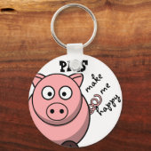 Porte-clés Les Cochons Me Rendent Heureux (Recto)