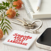 Porte-clés Les collations sont mon langage de l'amour (Devant Droit)