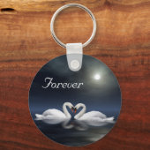 Porte-clés Les cygnes qui aiment (Recto)