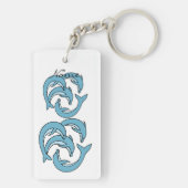 Porte-clés Les dauphins bleus entourent Thunder_Cove (Dos)