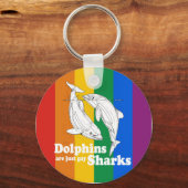 Porte-clés Les dauphins ne sont que des requins homosexuels (Recto)