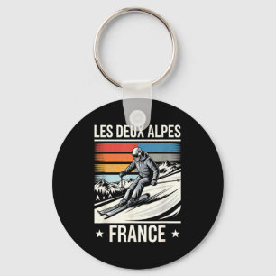 Porte-clés Les deux Alpes France ski, ski de montagne françai