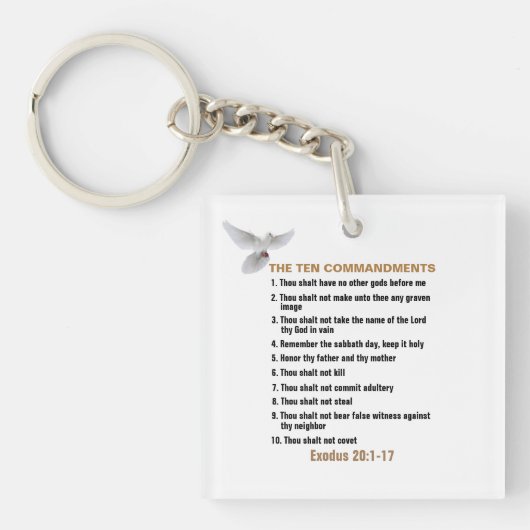 Porte-clés Les dix commandements (Devant)
